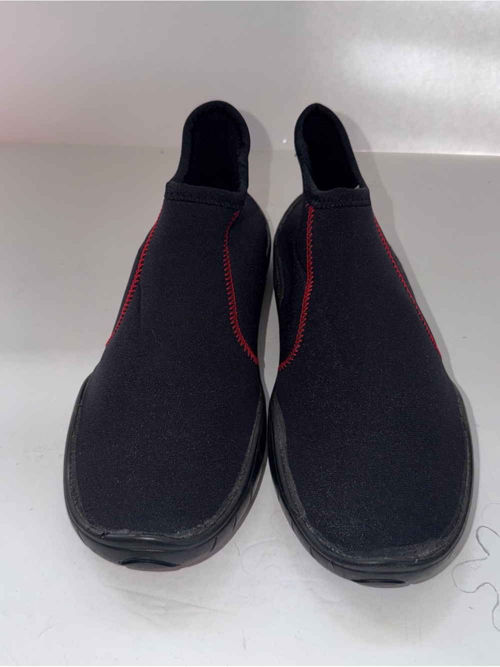 Tusa Men's Black Neoprene Water Shoes with Red Stitching - Picture 5 of 6